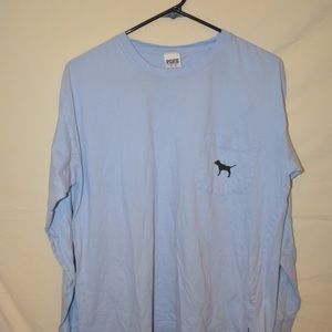 blue pink logo sleep shirt size s